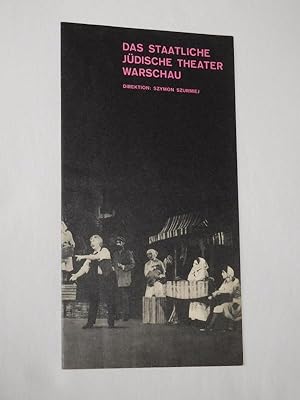 Image du vendeur pour Programmheft Das Staatliche Jdische Theater Warschau um 1975. GOLDFADENS TRAUM von Abraham Goldfaden. Insz./ Regie: Jakub Rotbaum, Bhnenbild: A. Jedrzejewski/ W. Lange, Kostme: Jadwiga Przeradzka. Mit Seweryn Dalecki, Jacek Reknitz, Helena Wilda, Mieczyslaw Bram, Bernard Ford, Krystyna Szafranska, Michal Szweljich, Jan Szurmiej mis en vente par Fast alles Theater! Antiquariat fr die darstellenden Knste