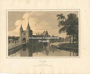 Bild des Verkufers fr Delft - Original-Aquatinta,Published May 1. 1807, by R. Phillips, No. 6 Bridge Street Black-friars." zum Verkauf von Antiquariat Kastanienhof