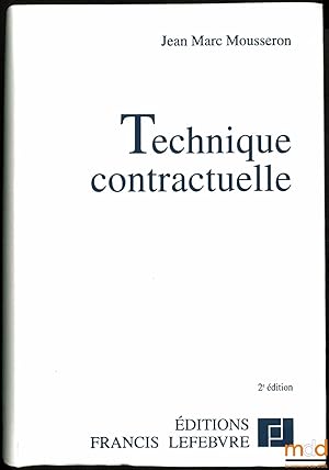 Image du vendeur pour TECHNIQUE CONTRACTUELLE, 2e d. mis en vente par La Memoire du Droit