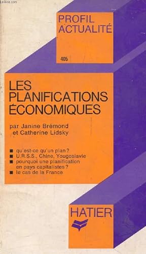 Image du vendeur pour LES PLANIFICATIONS ECONOMIQUES (Profil Actualit, 405) mis en vente par Le-Livre