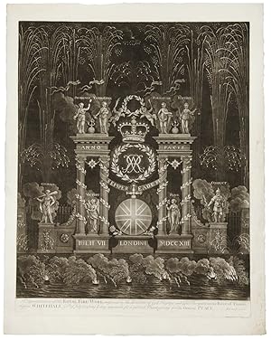 Bild des Verkufers fr A Representation of the Royal Fire-Work preform'd by the directions of Coll. Hopkey and Coll. Borgard on the River Thames before Whitehall, ye 7th of July 1713, being ye day appointed for a publick Thanksgiving for the General Peace zum Verkauf von Donald A. Heald Rare Books (ABAA)