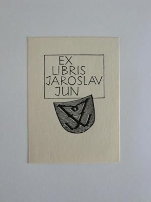 Imagen del vendedor de Exlibris Jaroslav Jun. Motiv: Wappen a la venta por Antiquariat Weber