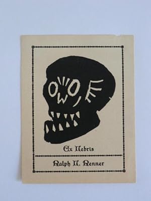 Seller image for Exlibris Ralph Renner. Motiv: Menschlicher Schdel for sale by Antiquariat Weber