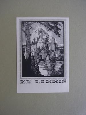 Seller image for Exlibris [ohne Eigner]. Motiv: Burg for sale by Antiquariat Weber