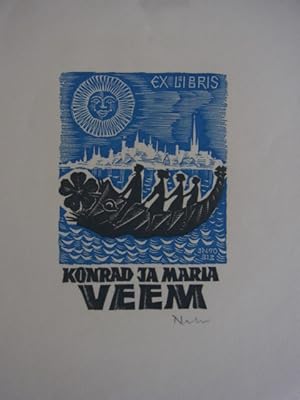 Seller image for Exlibris Konrad ja Maria Veem. Signiert for sale by Antiquariat Weber