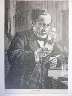Orig. Holzstich - Scultetus - Louis Pasteur.