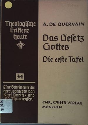 Seller image for Das Gesetz Gottes: Die erste Tafel Theologische Existenz heute, Heft 34 for sale by books4less (Versandantiquariat Petra Gros GmbH & Co. KG)