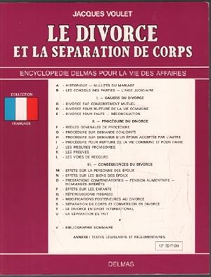 Le divorce et la séparation de corps