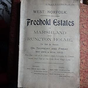 West Norfolk - Freehold Estates in Marshland and Runction Holme- - Auction Sale Prospectus - 1913...