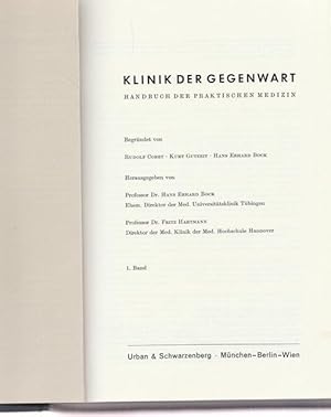 Image du vendeur pour Klinik der Gegenwart. Handbuch der Praktischen Medizin. Begrndet von Rudolf Cobet, Kurt Gutzeit, Hans Erhard Bock. mis en vente par Ant. Abrechnungs- und Forstservice ISHGW