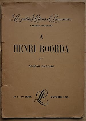 A Henri Roorda
