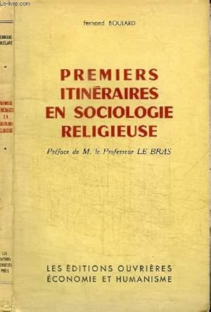 Seller image for PREMIERS ITINERAIRES EN SOCIOLOGIE RELIGIEUSE for sale by Le-Livre