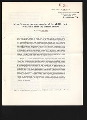 Immagine del venditore per Meso-Cainozoic palaeogeography of the Middle East: constraints from the Iranian sutures. Gologie Alpine, t. 58, 1982, p. 21-30. venduto da Antiquariat Bookfarm