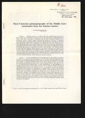 Imagen del vendedor de Meso-Cainozoic palaeogeography of the Middle East: constraints from the Iranian sutures. Gologie Alpine, t. 58, 1982, p. 21-30. a la venta por Antiquariat Bookfarm