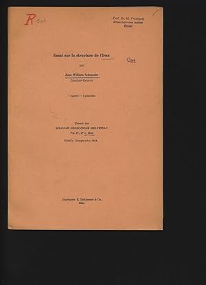 Bild des Verkufers fr Essai sur la structure de l'Iran. Extrait des Eclogae Geologicae Helveticae, Vol. 37, no 1, 1944. zum Verkauf von Antiquariat Bookfarm