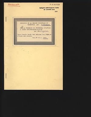 Bild des Verkufers fr Geologie de la region orientale du Venezuela. Sur la presence au Venezuela d aptien a faune mediterraneo-alpine. Extr. Compte Rendu de la Societe de Physique et d Histoire naturelle de Geneve, Vol. 39, n 1, 1922. zum Verkauf von Antiquariat Bookfarm