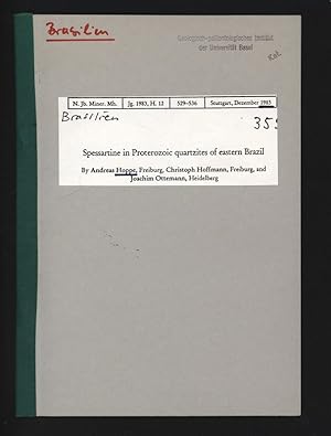 Bild des Verkufers fr Spessartine in Proterozoic quartzites of eastern Brazil. N. Jb. Miner. Ab. 1983, H. 12, 529-536. Stuttgart. zum Verkauf von Antiquariat Bookfarm