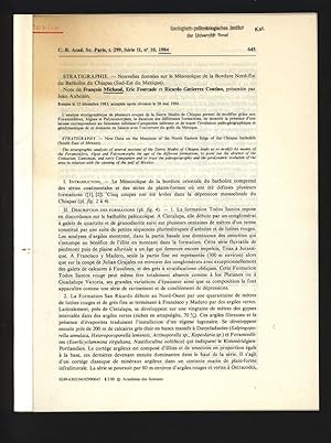 Bild des Verkufers fr Nouvelles donnes sur le Msozoique de la Bordure Nord-Est du Batholite du Chiapas (Sud-Est du Mexique). C. R. Acad. Sc. Paris, t. 299, Srie II, n 10, 1984. zum Verkauf von Antiquariat Bookfarm