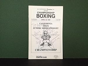 Al Goossen Promotions, Inc. Presents Championship Boxing - Tuesday, April 24, 1990 - California S...