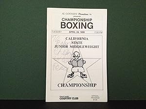 Al Goossen Promotions, Inc. Presents Championship Boxing - Tuesday, April 24, 1990 - California S...