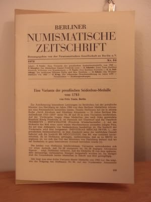 Berliner Numismatische Zeitschrift. Ausgabe Nr. 3, 1972