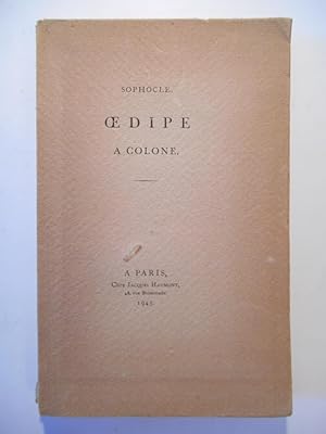 Oeudipe à Colone.