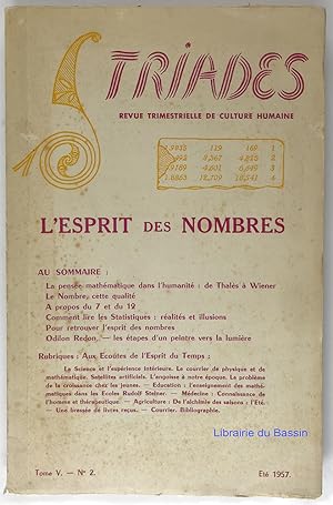 Bild des Verkufers fr Triades Tome V. n2 L'esprit des nombres zum Verkauf von Librairie du Bassin