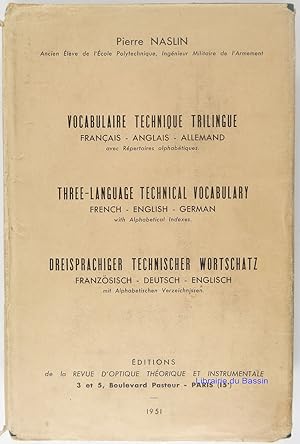 Vocabulaire technique trilingue Français - anglais - allemand