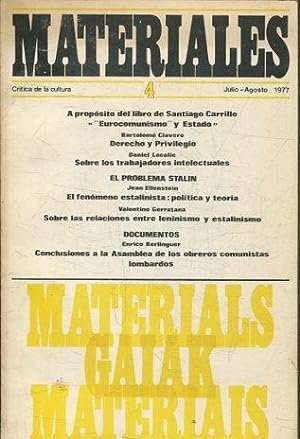 MATERIALES 4. CRITICA DE LA CULTURA JUNIO-AGOSTO 1977.