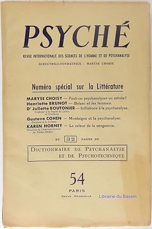 Psyché n°54 Numéro spécial sur la littérature