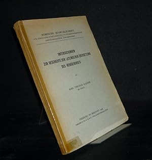 Image du vendeur pour Untersuchungen zur Geschichte der lateinischen bersetzung des Hebrerbriefs. Von Karl Theodor Schfer. (= Rmische Quartalschrift fr christliche Altertumskunde und fr Kirchengeschichte, Supplementheft 23). mis en vente par Antiquariat Kretzer