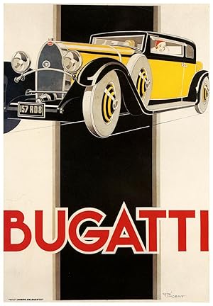 Bugatti. Farbige Original-Lithographie. Studio Editions.