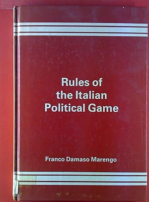 Bild des Verkufers fr Rules of the Italian Political Game. zum Verkauf von biblion2