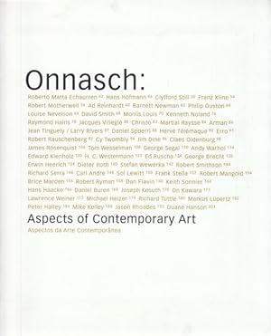 Bild des Verkufers fr Onnasch: Aspects of Contemporary Art. Aspectos da Arte Contemporanea. Mit den Beitrgen von Boris Groys: About Collecting in the Modernist Age, Petra Kipphoff: The Collector leads thr Way. Zweissprachig (Englisch-Spanisch). zum Verkauf von Altstadt Antiquariat Goslar