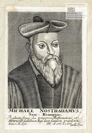 Michael Nostradamus, San-Remigius, Praestantissimus sui temporis Mathematicus et Henrico II. Gali...