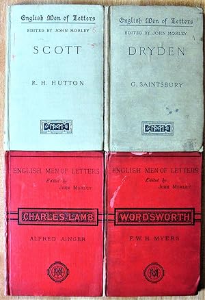 Lot of Four English Men of Letters: Charles Lamb, Scott, Wordsworth, and Dryden