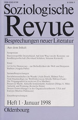 Imagen del vendedor de Soziologische Revue Heft 1 / 21. Jahrgang 1998 - Besprechungen neuer Literatur a la venta por Versandantiquariat Nussbaum