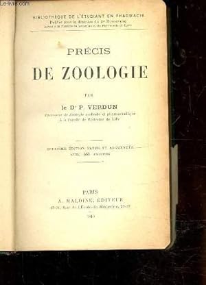 Bild des Verkufers fr PREVIS DE ZOOLOGIE - 2E EDITION REVUE ET AUGMENTEE - zum Verkauf von Le-Livre