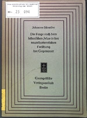 Bild des Verkufers fr Die Frage nach dem historischen Jesus in der neutestamentlichen Forschung der Gegenwart zum Verkauf von books4less (Versandantiquariat Petra Gros GmbH & Co. KG)