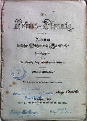 Imagen del vendedor de Ein Peters-Pfennig: Album deutscher Dichter und Schriftsteller. a la venta por books4less (Versandantiquariat Petra Gros GmbH & Co. KG)