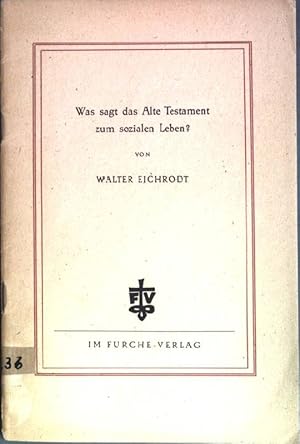 Imagen del vendedor de Was sagt das Alte Testament zum sozialen Leben? a la venta por books4less (Versandantiquariat Petra Gros GmbH & Co. KG)