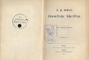 Seller image for C. F. Gellert's smmtliche Schriften Neue rechtmige Ausgabe Fnfter und Sechster Theil in einem Buch for sale by Flgel & Sohn GmbH