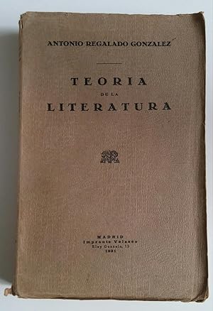Seller image for TEORIA DE LA LITERATURA for sale by El libro que vuela