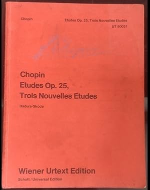 Image du vendeur pour Chopin Etudes Op.25, Trois Nouvelles Etudes mis en vente par Shore Books