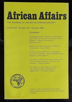 African Affairs Volume 93 April, July, October 1994