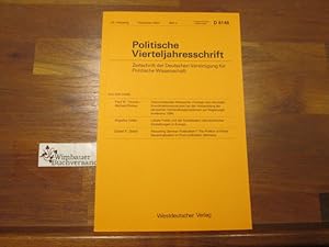 Bild des Verkufers fr Politische Vierteljahresschrift. Zeitschrift der Deutschen Vereinigung fr politische Wissenschaft. Heft 4 Dezember 2002 zum Verkauf von Antiquariat im Kaiserviertel | Wimbauer Buchversand