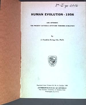 Immagine del venditore per Human Evolution - 1956 Reprinted from: Anthropological Quarterly, Vol. 29, No. 4 venduto da books4less (Versandantiquariat Petra Gros GmbH & Co. KG)