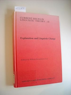 Imagen del vendedor de Explanation and linguistic change a la venta por Gebrauchtbcherlogistik  H.J. Lauterbach