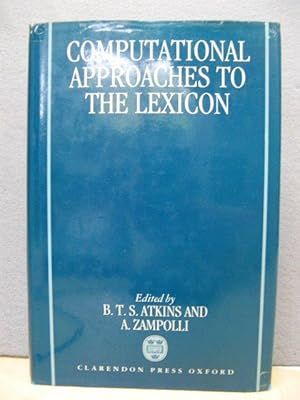 Bild des Verkufers fr Computational Approaches to the Lexicon zum Verkauf von PsychoBabel & Skoob Books