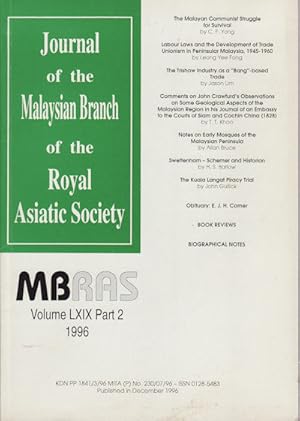 Image du vendeur pour Journal of the Malaysian Branch of the Royal Asiatic Society. mis en vente par Asia Bookroom ANZAAB/ILAB